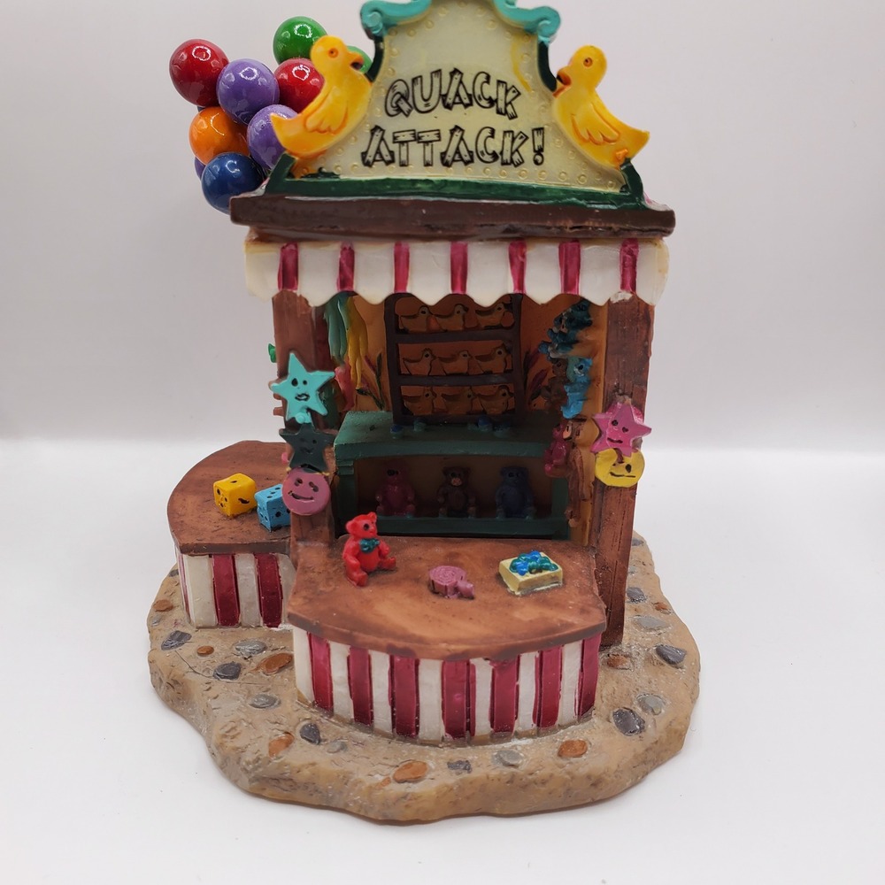 Lemax Carnival  Quack kiosk Attack Game Booth Figurine Decoration